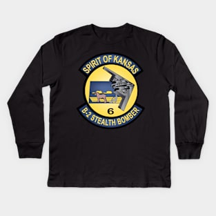 B2 - Spirit of Kansas Stealth Bomber wo Txt Kids Long Sleeve T-Shirt